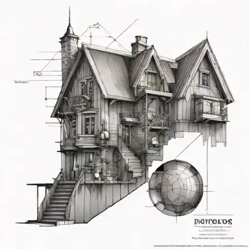 carpenter, design, architecture, sketch, creativity, dimensioning, dimension line, planner, cad tattoo design idea