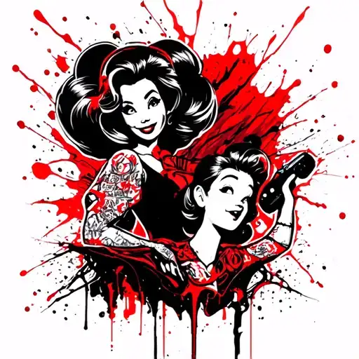 Disney strong woman family PC-Gaming tattoo design idea