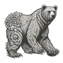 American Bear tattoo design idea