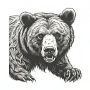 American Bear tattoo design idea