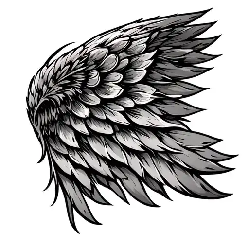 pictish feather wing celtic tattoo design idea