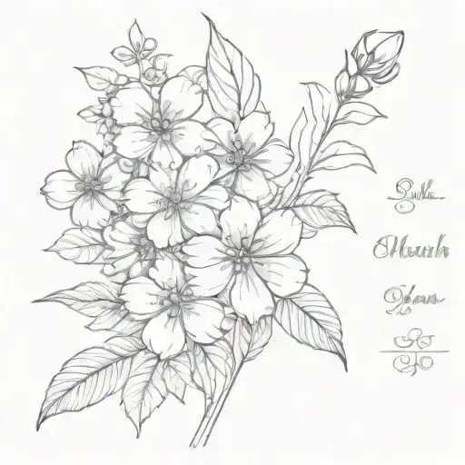 birth month flower for march, may, August and september tattoo design idea