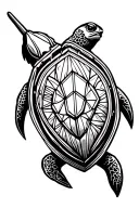 rowing shell turtle transforming tattoo design idea