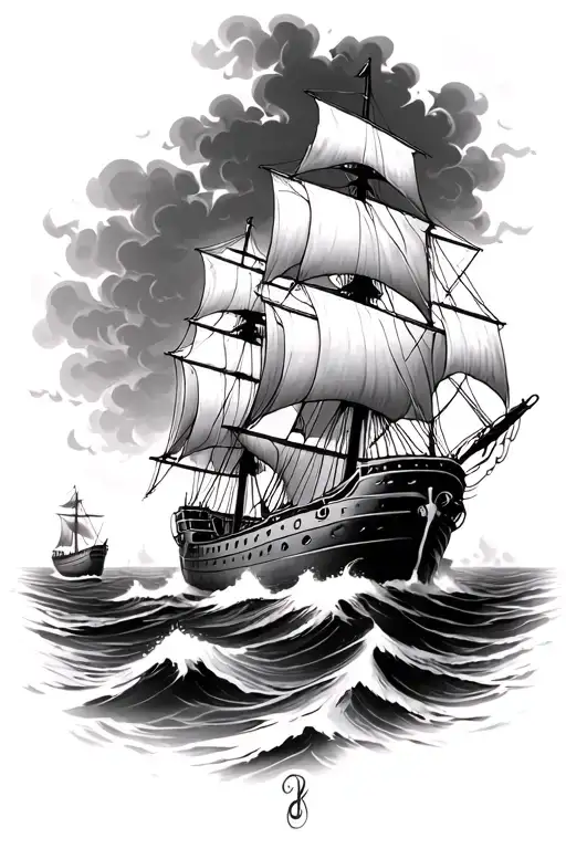 burn the ships sailing towards tattoo design idea