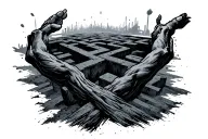 Maze Runner maze arm band tattoo design idea