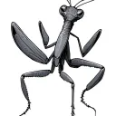 sexy praying mantis tattoo design idea