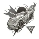 lightning mcqueen tattoo design idea