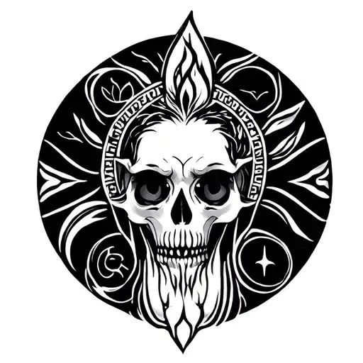 Design a tattoo inspired by Lithuanian folklore and philosophical concepts tattoo design idea