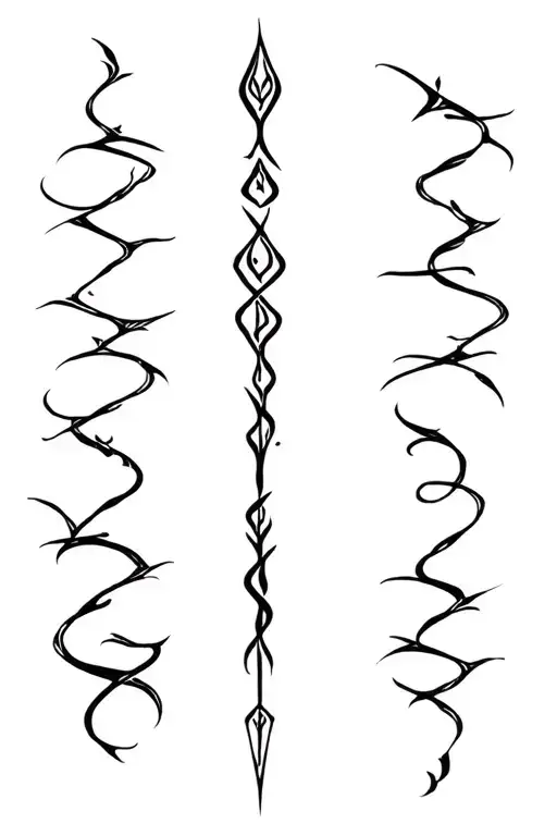 lord of the rings elvish writing tattoo design idea