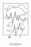 ekg symbol for birth + unconditional love + freedom tattoo design idea