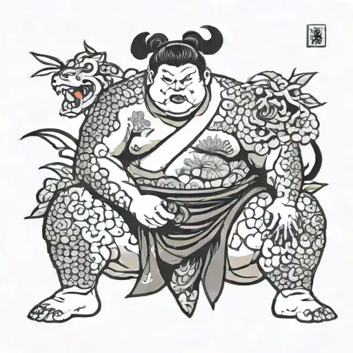 sumo tattoo design idea