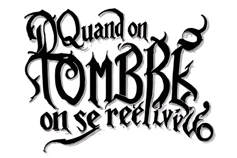 "Quand on tombe, on se relève " force de caractere détermination tattoo design idea
