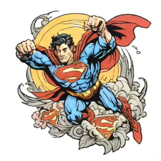 Superman wolverine tattoo design idea