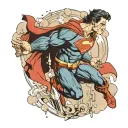 Superman wolverine tattoo design idea