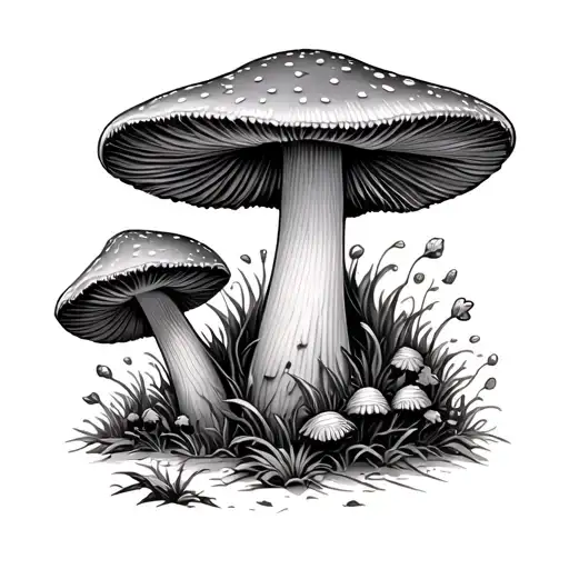 Fairy Mushroom tattoo design idea