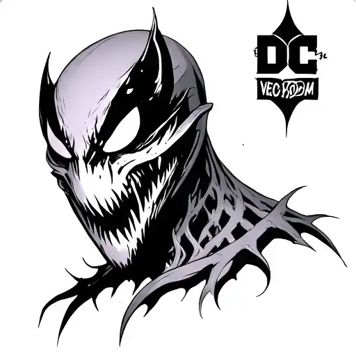 ichigo hollow mask plus venom DC comics tattoo design idea