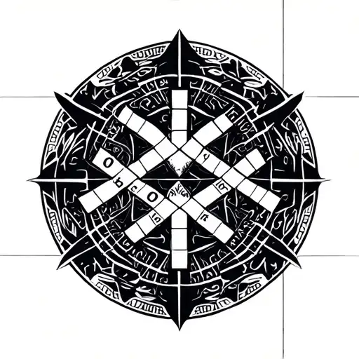 crossword tattoo design idea
