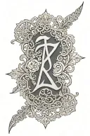lace Rune tattoo design idea