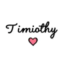 Timothy and heart name tattoo design idea