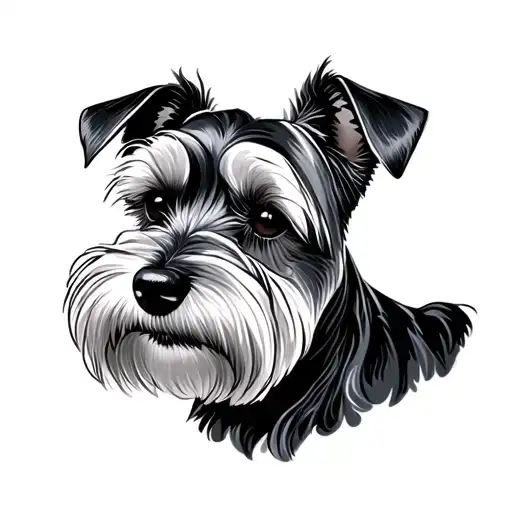 Miniature Schnauzer tattoo design idea