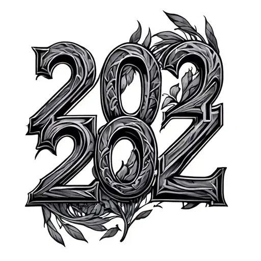 2022 Roman Numerals tattoo design idea