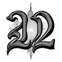 2022 Roman Numerals tattoo design idea