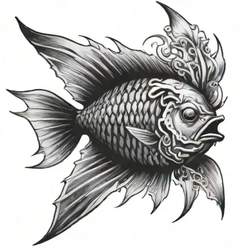 Christian fish tattoo design idea