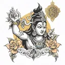 Devotional Shiv ji  tattoo design idea