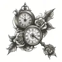 Clock pointing to minute 28 tattoo design idea