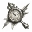 Clock pointing to minute 28 tattoo design idea