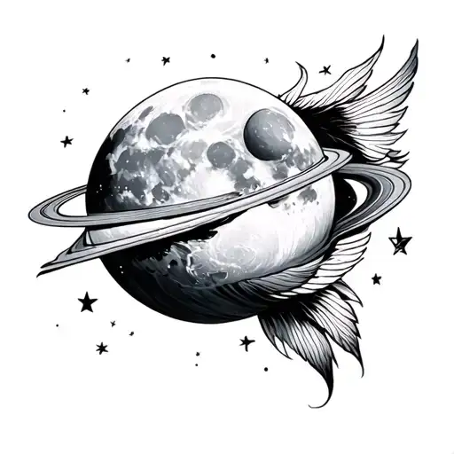 Leo sun 12th house, Pisces moon 8th house, Saturn 1st house, Virgo mercury, gemini stellium tattoo design idea