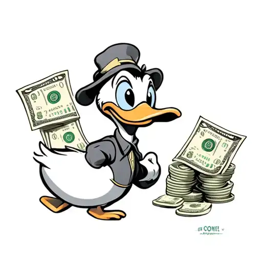Donald Duck Money tattoo design idea
