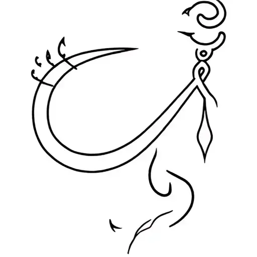 maui hook catching tattoo design idea