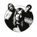 rock bands like nirvana tattoo design idea