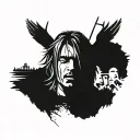 rock bands like nirvana tattoo design idea