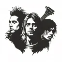 rock bands like nirvana tattoo design idea