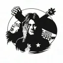 rock bands like nirvana tattoo design idea