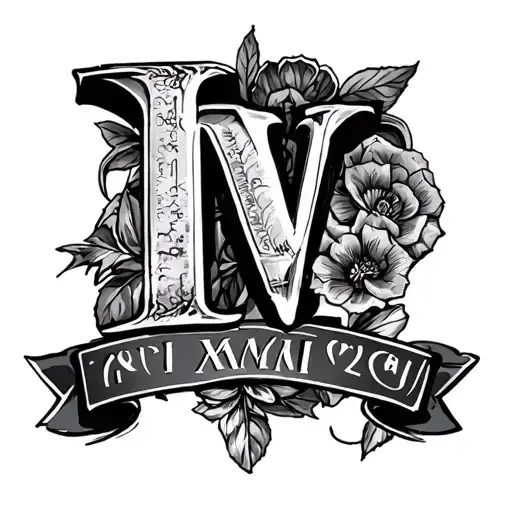 birthdate IV XXI MMIV tattoo design idea