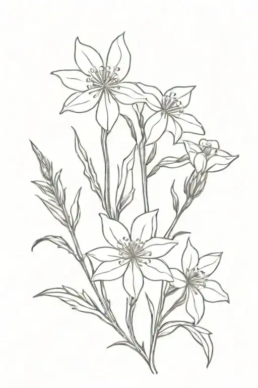 Wisconsin wildflower medow tattoo design idea