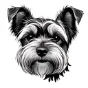 schnauzer mini black tattoo design idea