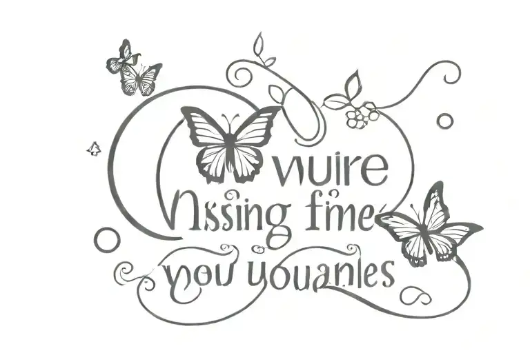 Font: I will endure a lifetime of missing you for the privilege of loving you with a butterfly and paw prints  tattoo design idea