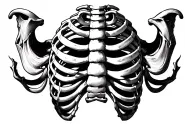 Rib cage tattoo tattoo design idea