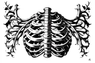 Rib cage tattoo tattoo design idea