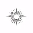 sun over a vortex shedding tattoo design idea