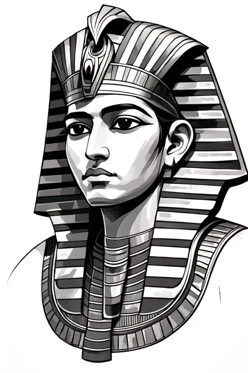 pharaoh tattoo design idea