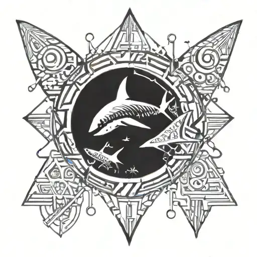 Tribal Shark tattoo design idea