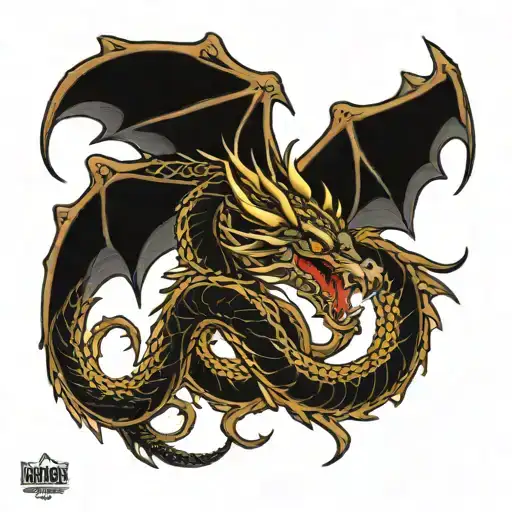 dragon coiled in circle tattoo tattoo design idea