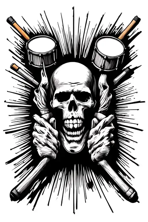 drumsticks with rip dad tattoo design idea