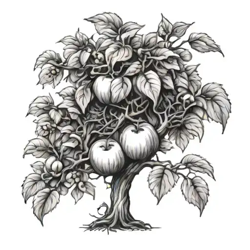 Apple Tree tattoo design idea