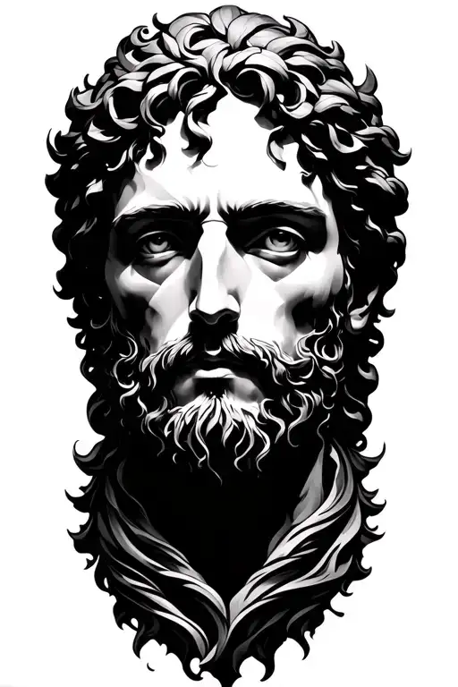 stoic virtues tattoo design idea